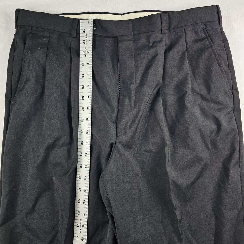 Vtg Stanley Blacker Suit Double Breasted Peak Lapel Mens 44L Pants 36x32 Pleated - Picture 12 of 16